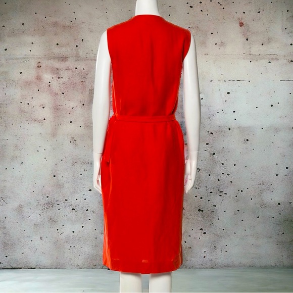Hermès Red Linen Wrap Dress by Martin Margiela, Spring 2002 Runway Collection - Picture 3 of 7